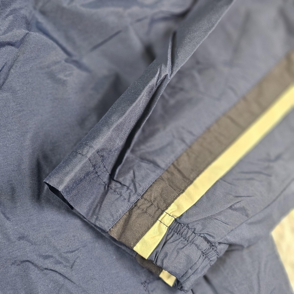 Nike Jacket Mens Large Navy Blue Windbreaker Full Zip Lined Stripe Swoosh Track - Picture 6 of 13